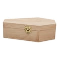 thumbnail image 1 of Pequeños ataúdes funerarios de madera rellenables para fiestas de Halloween, góticos y decoración. Color de la madera, 1 of 9