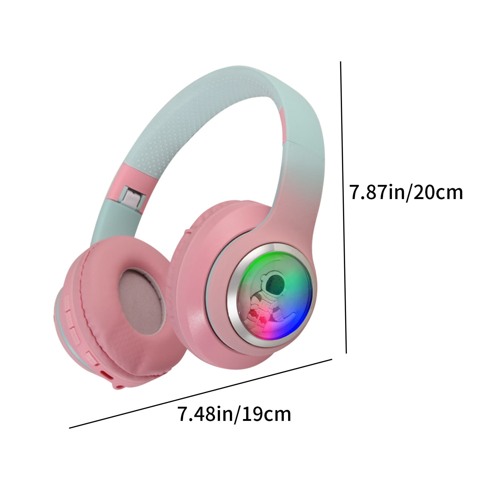 Noise Canceling Wireless Headphones Bluetooth Over The Ear Headset with Microphone and Alexa Built-in - Pink