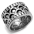 thumbnail image 1 of Alamode 3W1309-7 Women Rhodium Brass Ring with Epoxy in Jet - Size 7, 1 of 1