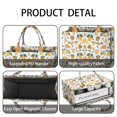 thumbnail image 4 of Large Capacity Tote Bag,Mixed Fruits Leaves White Pattern Handbag Fashion Luxury Tote Bag,15.7"x13"x 5.1" Inches,Laptop Compatible, 4 of 6