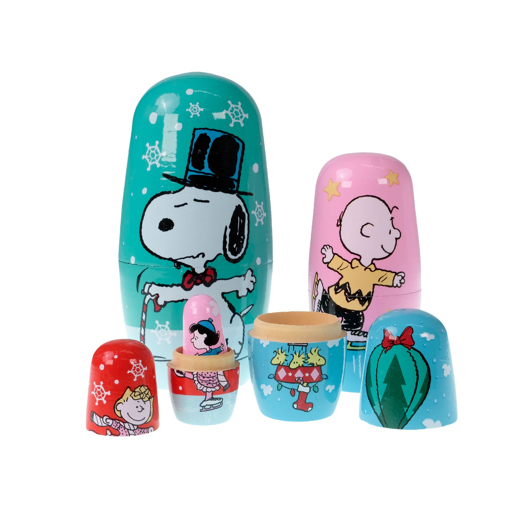 Peanuts 5‑Piece Collectible Nesting Doll Set, Multicolor, 5.5‑inch, Peanuts Characters