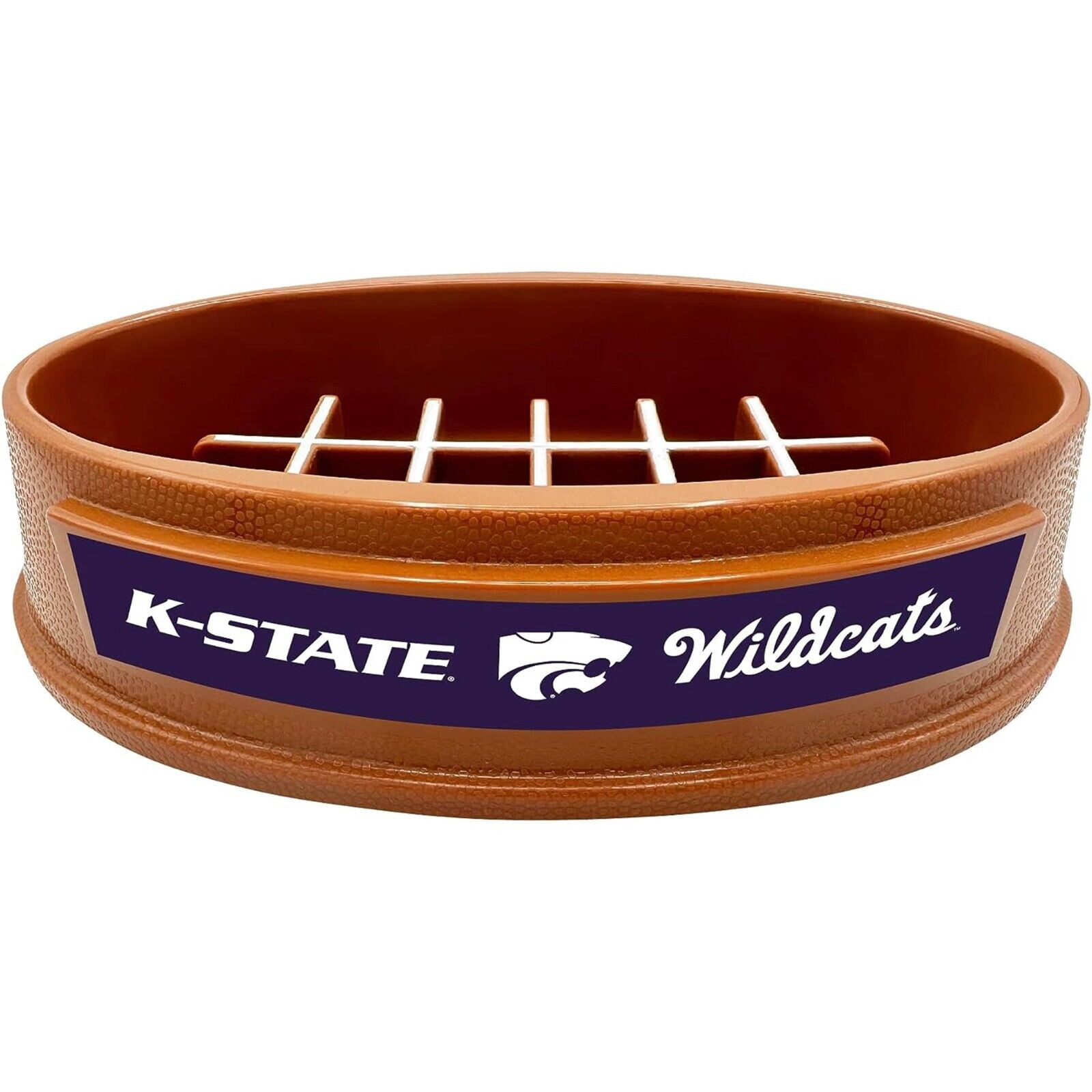 Pets First NCAA Kansas State Wildcats Super-Bowl Slow Feeder Bowl for Dogs and Cats with Non-Slip Mat
