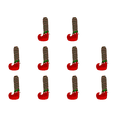 thumbnail image 1 of 10uds. Funda navideña para silla, calcetines, elfos decorativos para decoración de fiesta en el hogar (pata roja), 1 of 2