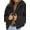 Black, variant on Womens Thick Warm Teddy Bear Pocket Fleece Jacket Coat Zip Up Outwear Overcoat