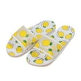 thumbnail image 1 of B91xZ Women's Rhinestone Sandals Fashion Woven Open Toe Slip On Slides Strappy Beach Sandals Slippers For Summer,Yellow 8.5, 1 of 5