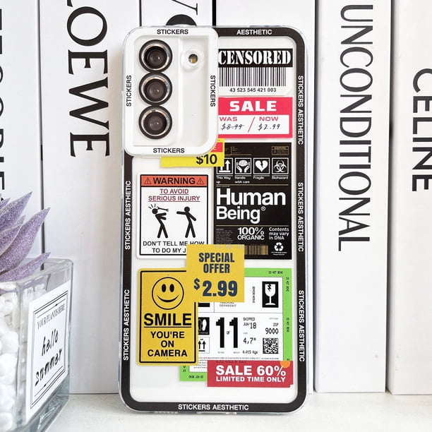 Funda de teléfono con pegatinas para Samsung Galaxy S20 Plus, S21 FE, S22, S23 Ultra, A54, A53, A52, A33, A32, A13, A73 Fivean unisex
