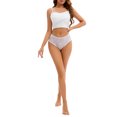 thumbnail image 2 of INSPIRE CHIC Breathable Underwear for Women's Lace Mid-Waisted Briefs, Available in Plus Size M White, 2 of 4