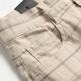 thumbnail image 6 of SOOMLON Men's Business Casual Pants Stripe Going out Pants Striped Plaid Trousers Slim Suit Pants Khaki XL, 6 of 7