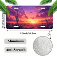 thumbnail image 2 of 1 Pcs 2D Flat License Plate Covers & Frames, Desert at Sunset For Decorative Front, Waterproof For Decoration Aluminum License Plate Covers & Frames Cover For Men Women, 12" X 6", 2 of 5