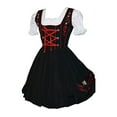 thumbnail image 4 of Edelweiss Creek 3 Piece Short German Oktoberfest Dirndl Dresses for Women - Black and Red, 4 of 9
