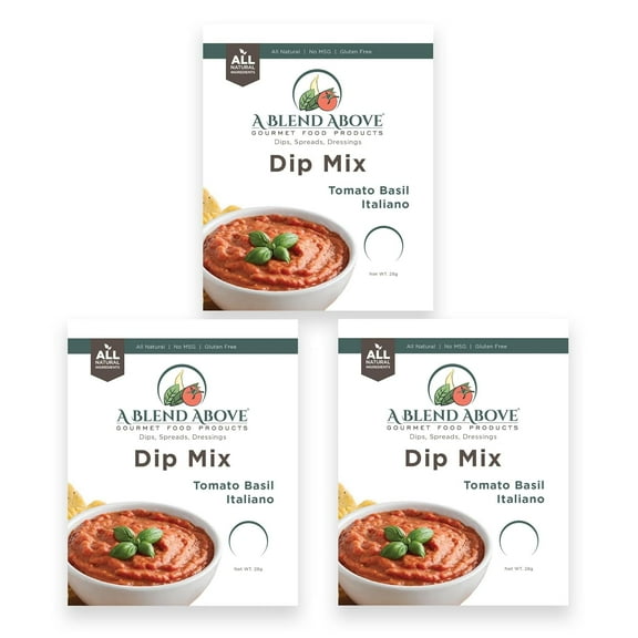 A Blend Above Tomato Basil Italiano Dip Mix, 3 Packs, 1 oz, Gluten-Free, No Preservatives