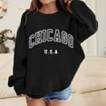 thumbnail image 4 of Chicago Sweatshirts for Girls Kids Long Sleeve Crewneck Cute Casual Graphic Sweatshirt Pullover Tops, 4 of 7