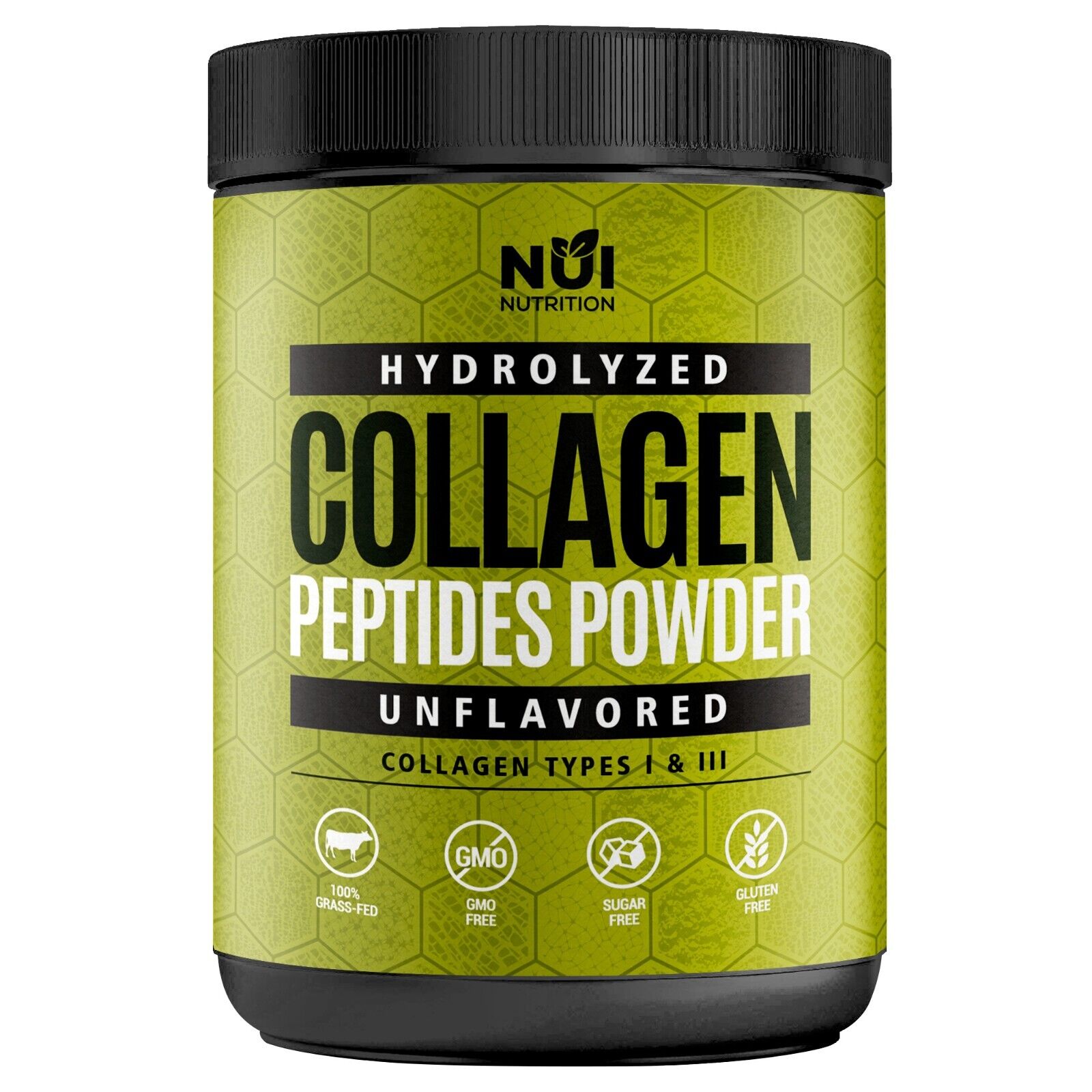 Nui Multi Collagen Peptides Powder Unflavoured Pasture Raised Cattle
