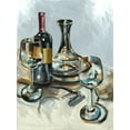 thumbnail image 2 of French-Roussia, Heather A. 15x18 Black Ornate Wood Framed with Double Matting Museum Art Print Titled - Wine with Dinner II, 2 of 4