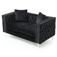 thumbnail image 5 of Glory Furniture Paige Velvet Loveseat in Black, 5 of 7