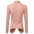 thumbnail image 3 of Doublju Women's Long Sleeve Draped Wide Shawl Lapel Blazer with Plus Size, 3 of 4