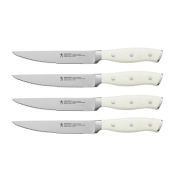 Henckels Forged Accent Set of 4 Steak  Set, German Engineered Informed by 100+ Years of Mastery, White