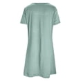 thumbnail image 4 of HXWCHs Robe Maxi Robe d'Été Décontractée pour Femmes Tenue Col Rond Couleur Unie Confortable Respirante Élégante avec Leggings Vert Clair P, 4 of 5