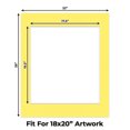 thumbnail image 2 of Yellow Picture Frame Mat for 22x26 Frames - Fits 18x20 Photos - 25 Mats, 2 of 7