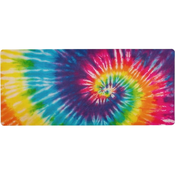 Abstract Swirl Design Tie Dye Large Gaming Mouse Pad Big Mousepad Mice Keyboard Mat with Non-Slip Rubber Base for Computer Laptop Home & Office, 31.5 X 11.8 inch