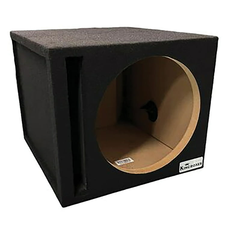 King Boxes S12V 12-In. Single-Speaker Ported Black Carpeted