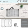 thumbnail image 3 of Azuni Évier de Cuisine Encastré 28 Pouces en Acier Inoxydable à Bol Simple avec 2 Accessoires C128, 3 of 12