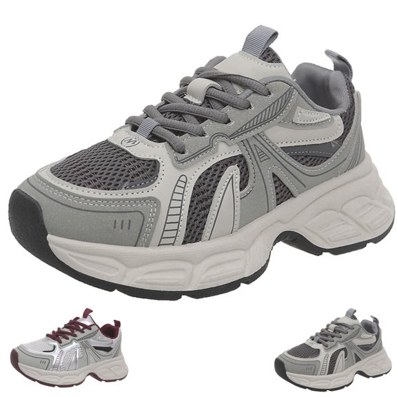 CHICVOMEY Platform Sneakers for Women Breathable Mesh Fashion Sneakers Non-Slip Casual Shoes Unisex for Tennis & Walking