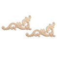 thumbnail image 4 of 12Pzs Ornamento Adornos Ornamentos de Madera Hechos A Mano para Esquina de Mueble Guardarropa 15X7.5cm, 4 of 5