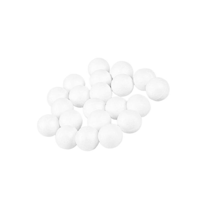 Relayinert Craft White Foam Ball Smooth DIY for Crafting Wedding Flower Arrangement 20pcs 90mm
