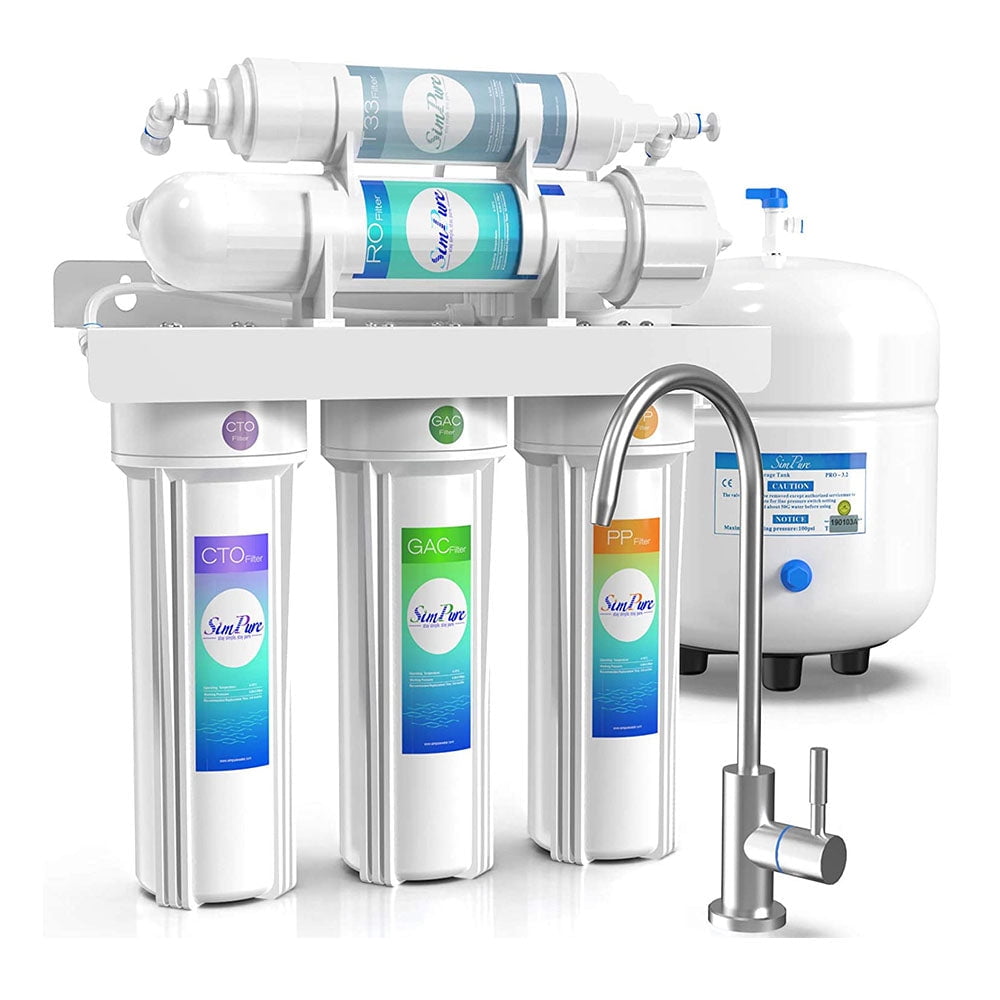 RO Water Filter Reverse Osmosis System 5 Stages Water Filtration 100 GPD 
