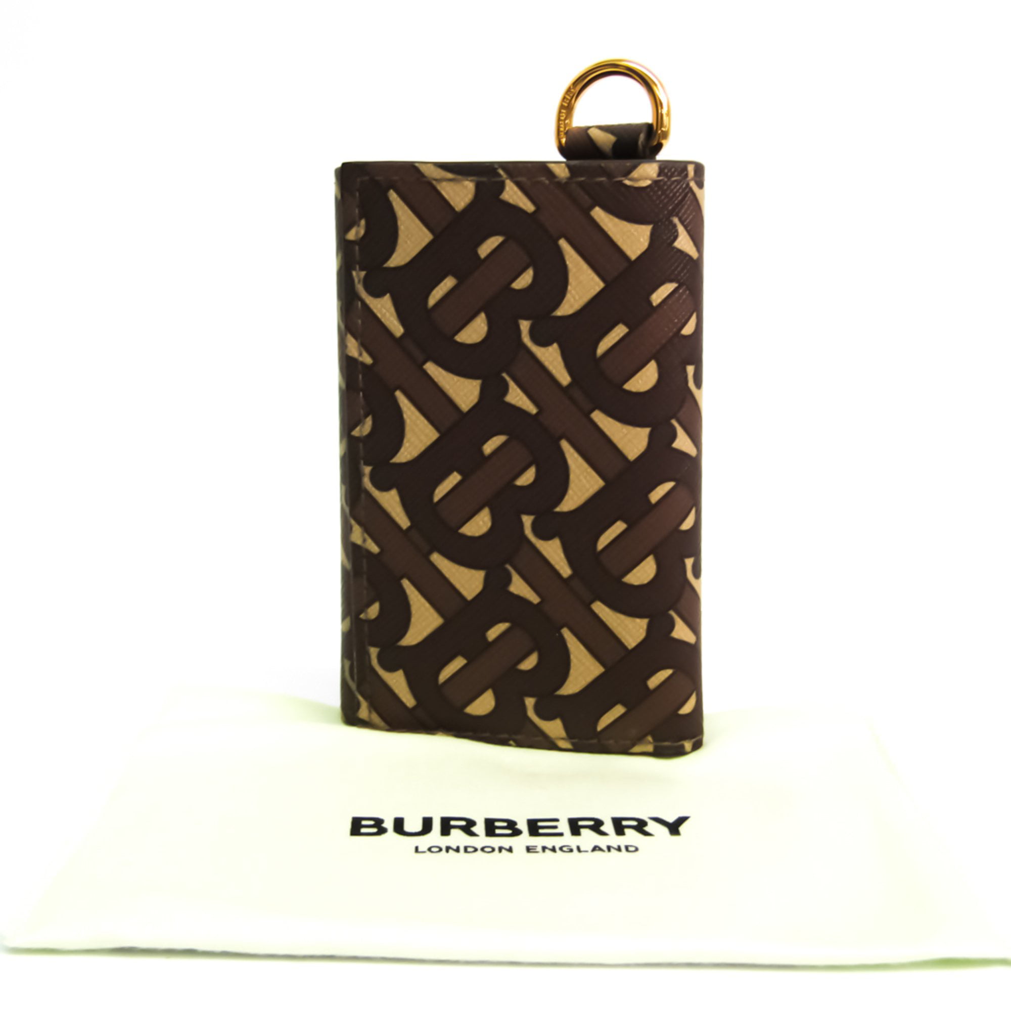 Burberry Monogram Print E-canvas and Leather Lanyard 