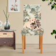 thumbnail image 4 of Yayeee 2 Pack Dining Chair Covers Stretch Parson Chairs Slipcovers Seat Protector, Green Mountain Pattern, 4 of 6