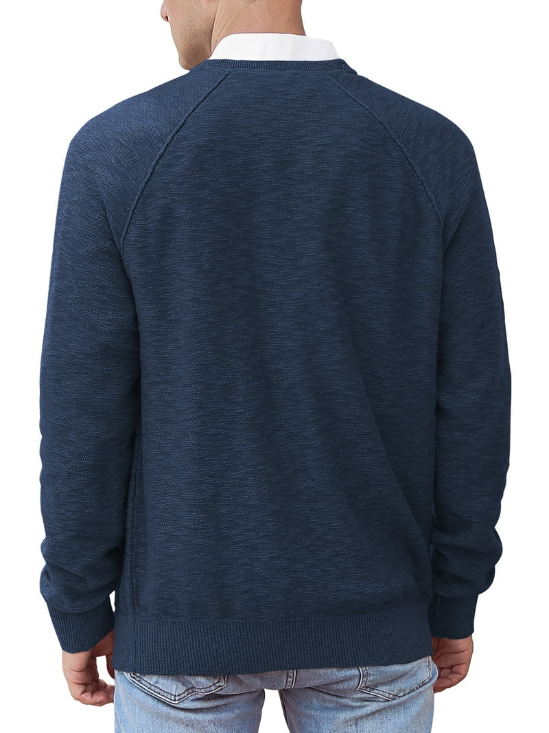 Iceglad Men's Classic Crewneck Pullover Sweater, Soft Cotton Rib