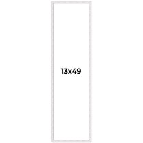 13x49 Frame White Real Wood Picture Frame Width 0.75 inches | Interior Frame Depth 0.5 inches |
