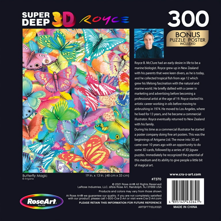 Cra-Z-Art Super Deep 3D 300-Piece Butterfly Magic Adult
