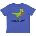 thumbnail image 3 of Inktastic Eggs-cellent Cute Easter T-Rex Dinosaur Youth T-Shirt, 3 of 5