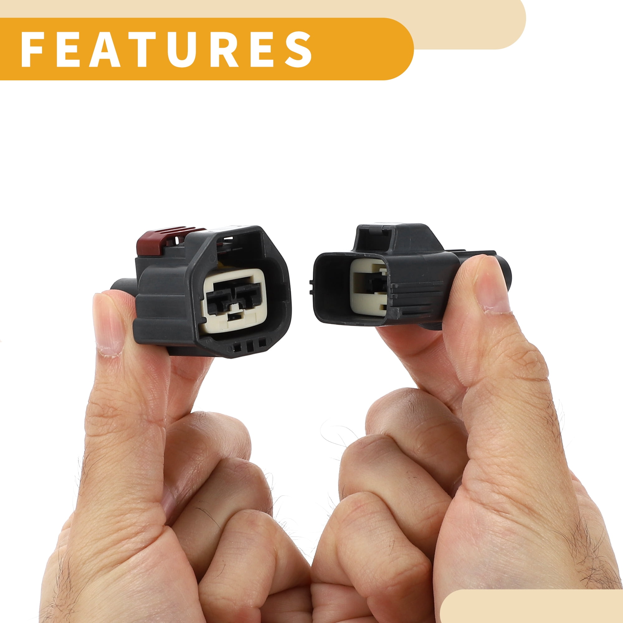 Unique Bargains Engine Cooling Fan Connector for Ford Plastic Black Waterproof