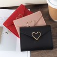 thumbnail image 4 of Heart Decorated Small Wallet, Clutch Trifold Coin Purse, Women's Credit Card Holder, 4 of 6