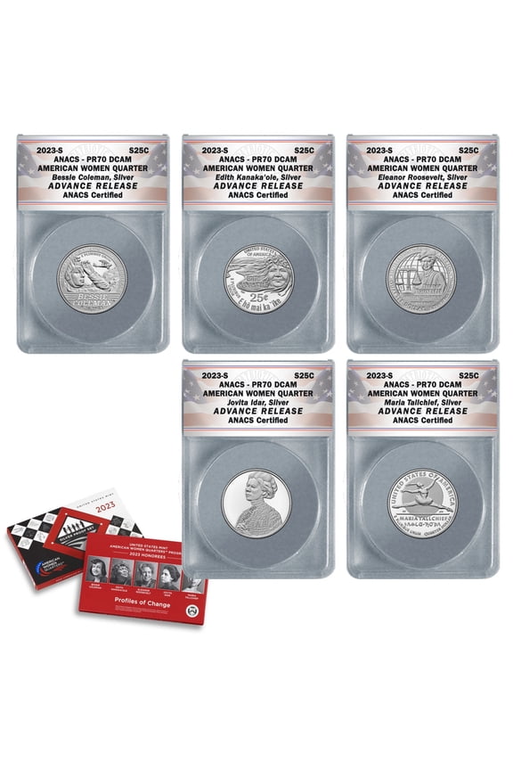 2023 S American Women Silver Proof Quarter Set PR70 Advanced Release