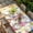 Yellow, variant on Watercolor Floral Gnomes Table Cloths for 6 Foot Rectangle Tables, Spring Flowers Butterflies Grid Patio Waterproof Elastic Fitted Tablecloths, Washable Rectangular Table Cover for Camping