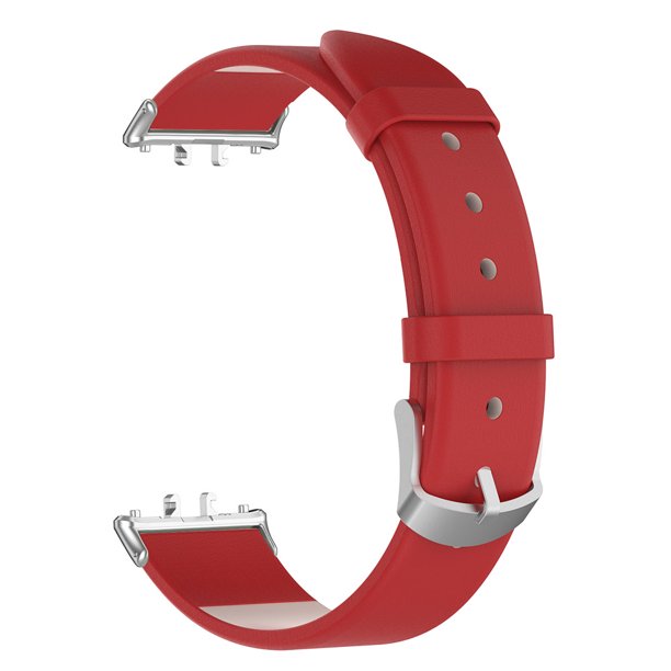 Ndcxsfigh Correas reloj repuesto con correa cuero para Galaxy Fit 3 SM-R390 (rojo)