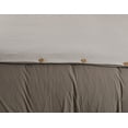 thumbnail image 3 of Reversible Natural Crinkle Fabric Ultra Soft Solid Duvet Cover Set - Beautiful Button Closure, 3 of 3
