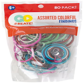 Toner Plastics Assorted Colorful Findings 80pc