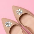 thumbnail image 3 of 2Pcs Rhinestone Shoe Clips Jewelry patch Decoration Bridal Shoe Crystal Shoe Buckle Wedding Dress Diamond, 3 of 7