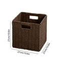 thumbnail image 3 of Ikohbadg Imitation Rattan Woven Foldable Storage Basket, Multi-Functional Home Organizer for Clothes, Toys, and Sundries, Easy to Carry and Clean, Space-Saving Design, 3 of 7