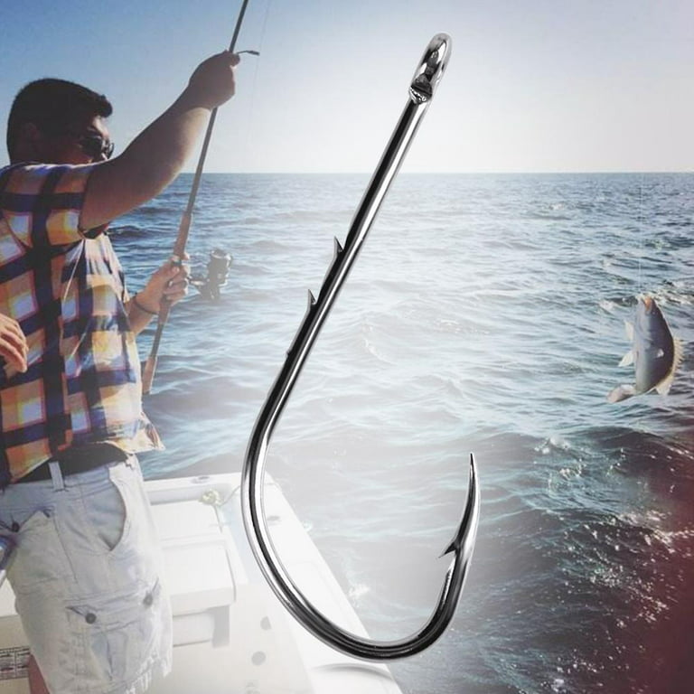 Forged Long Shank Fishing Hook High Carbon Steel Barbed - Temu Mauritius