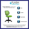 thumbnail image 4 of Flash Furniture Low Back Green Mesh Swivel Task Office Chair, 4 of 13