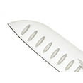 thumbnail image 3 of Mercer Culinary Millennia 7-Inch Granton Edge Santoku Knife, Brown, 3 of 4
