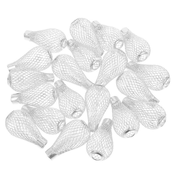 20 Pcs Earth Chandeliers Christmas Light String Shades 4.50X2.30X2.30CM Silver