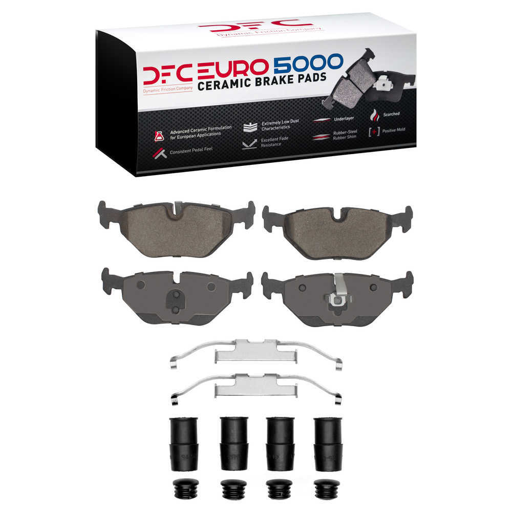 Dynamic Friction Company 1600-0692-01 DFC EURO 5000 Ceramic Brake Pads and Hardware Kit